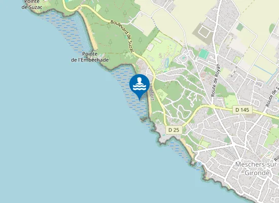 Map of PLAGE DES VERGNES