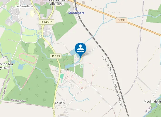 Map of BAIGNADE LAC BARON DESQUEYROUX