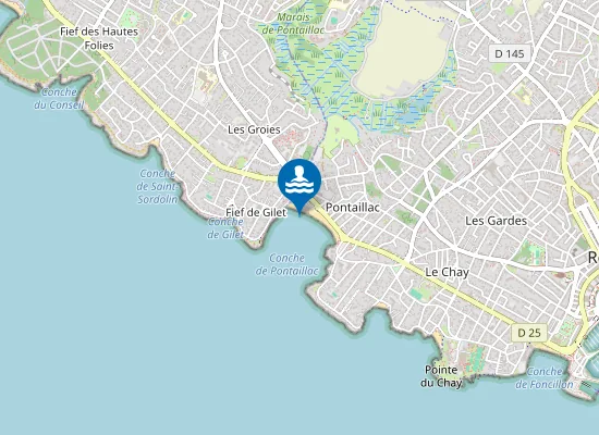 Map of PLAGE DE PONTAILLAC