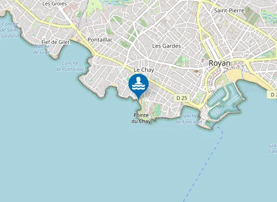 Map of PLAGE DU CHAY