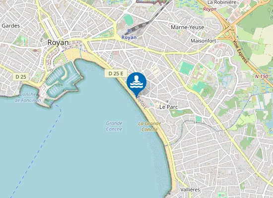 Map of PLAGE DE LA GRANDE CONCHE