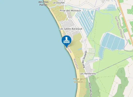 Map of PLAGE LES HUTTES