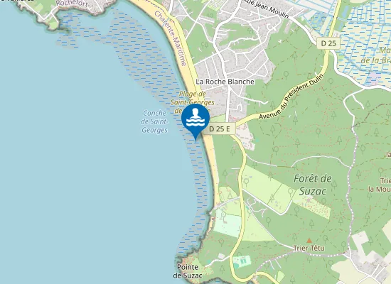 Map of PLAGE DE LA CONCHE SUD