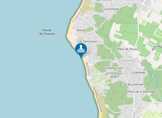 Map of PLAGE DE DOMINO (PETITE PLAGE)