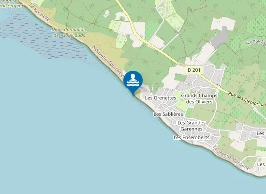 Map of PLAGE DES GRENETTES