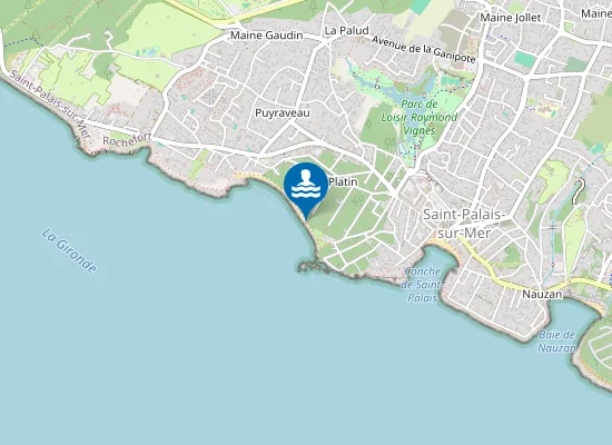 Map of PLAGE DU PLATIN
