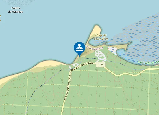 Map of PLAGE DE L'EMBELLIE