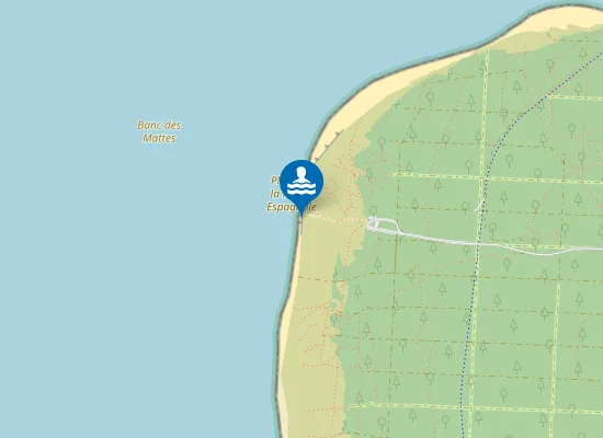 Map of PLAGE DE LA POINTE ESPAGNOLE