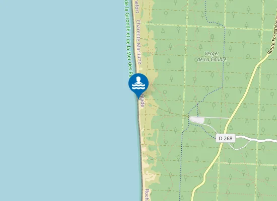 Map of PLAGE LA BOUVERIE