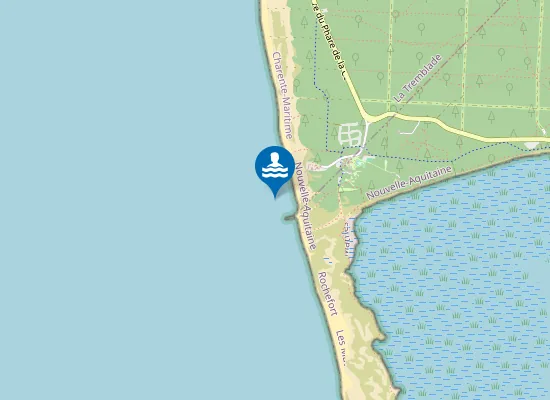 Map of PLAGE DE LA COUBRE