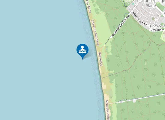 Map of PLAGE DE LA GIRAUDIERE