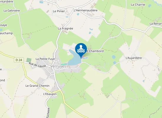 Map of PLAN D'EAU DE VERRUYES