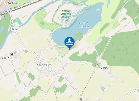 Map of ST CYR - PARC DE LOISIRS (ETANG)