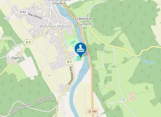 Map of BONNEUIL MATOURS - PARC DE CREMAULT (LA VIENNE)