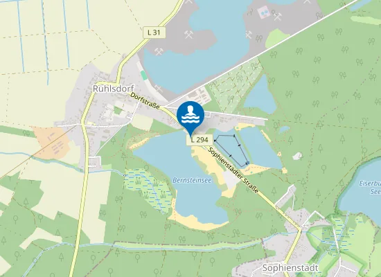 Map of BERNSTEINSEE RUHLSDORF STRAND