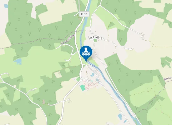 Map of LA BUSSIERE - LA BERTHOLIERE (LA GARTEMPE)