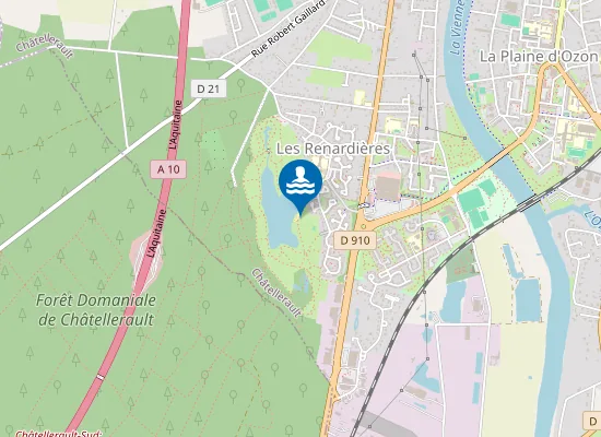 Map of CHATELLERAULT - LAC DE LA FORET