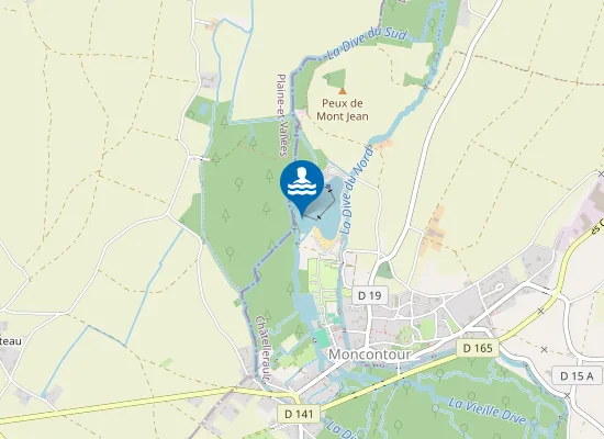 Map of MONCONTOUR - PLAN D'EAU DU GRAND MAGNE (LA DIVE)