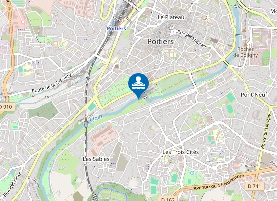 Map of POITIERS -TISON