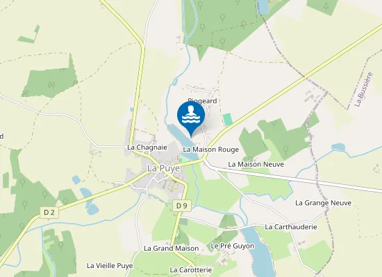 Map of LA PUYE - PLAN D'EAU COMMUNAL