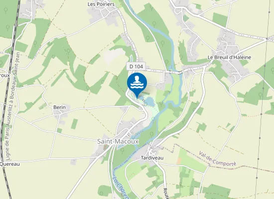 Map of ST MACOUX - PLAN D'EAU COMMUNAL DU MARAIS