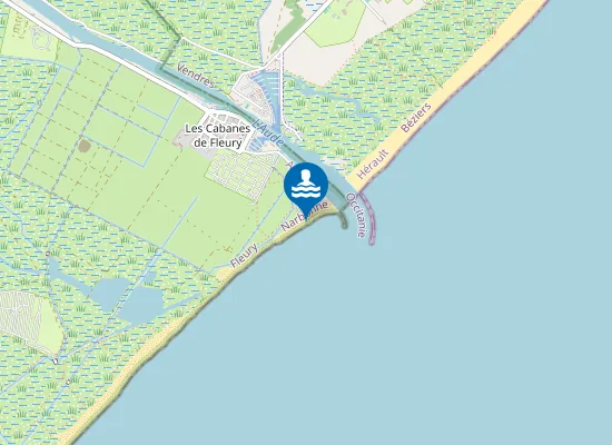 Map of LES CABANES DE FLEURY
