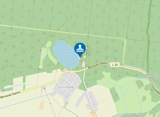 Map of GORINSEE SCHOENWALDE BADEWIESE AM CAMPINGPLATZ