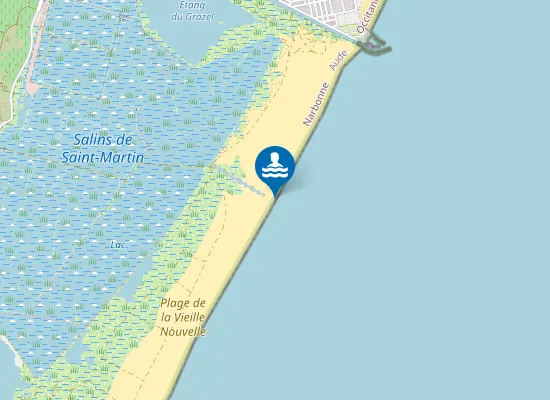 Map of PLAGE DES SALINS