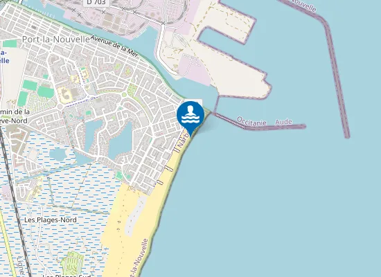 Map of PLAGE DU FRONT DE MER