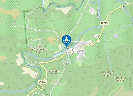 Map of LE PONT SUR L'ORBIEU - LES FARGUES