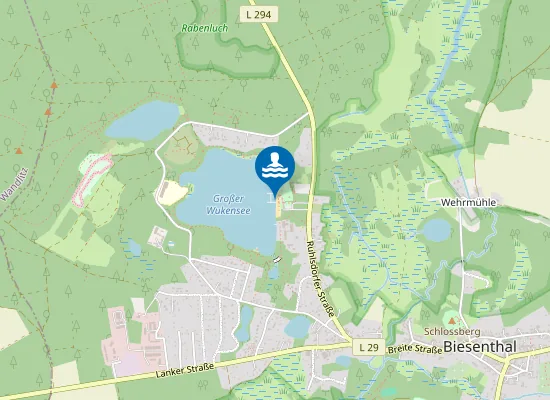 Map of GROSSER WUKENSEE BIESENTHAL STRANDBAD