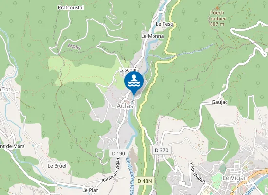 Map of LE PLAN D'EAU D'AULAS