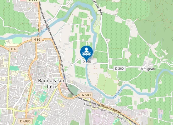 Map of LA PASSERELLE DE CARMIGNAN