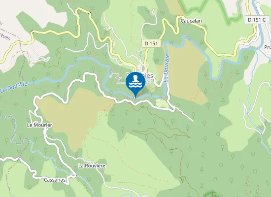 Map of LA PENSIERE DE DOURBIES