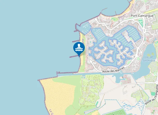 Map of PORT CAMARGUE SUD