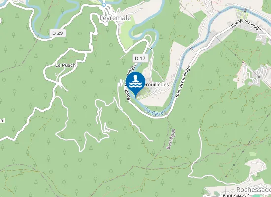 Map of LES DROUILHEDES