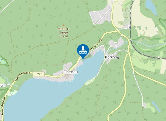 Map of WERBELLINSEE JOACHIMSTHAL BADEWIESE