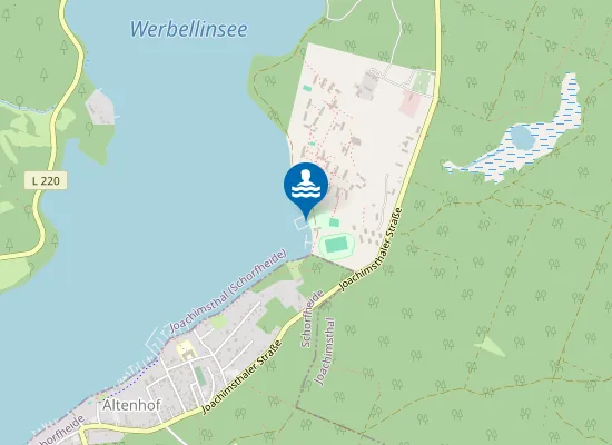 Map of WERBELLINSEE JOACHIMSTHAL EJB SEEZEIT RESORT