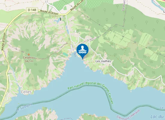 Map of LAC DU SALAGOU-LES VAILHES