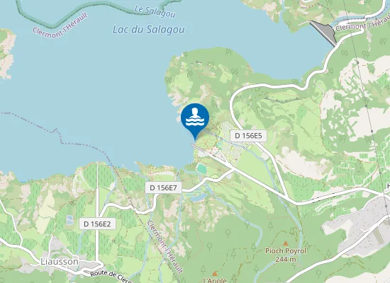 Map of LAC DU SALAGOU-PLAGE DU CAMPING