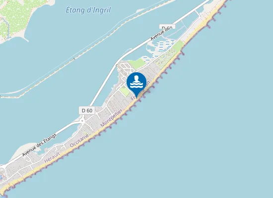 Map of FRONTIGNAN PLAGE-LES PLAISANCIERS