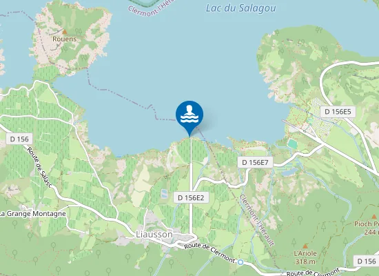 Map of LAC DU SALAGOU-ANCIENNE ROUTE