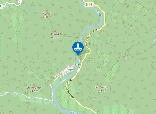 Map of ORB-BAIGNADE DE CEPS