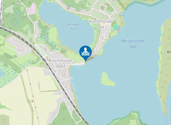 Map of MOESERSCHER SEE BRANDENBURG OT KIRCHMOESER ARKE