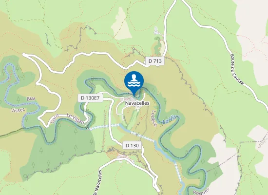 Map of VIS-NAVACELLES LA CASCADE