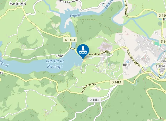 Map of LAC DE LA RAVIEGE-LES BOULDOUIRES