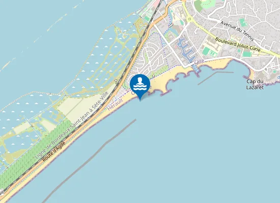 Map of PLAGE DU LIDO