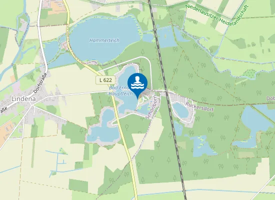 Map of Badesee Bad Erna Schoenborn Ot Lindena Hauptteich