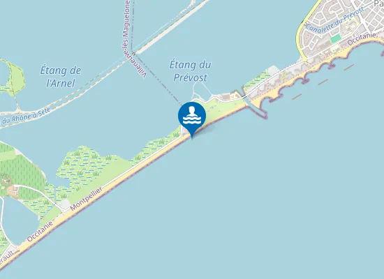 Map of MAGUELONE EST - LE PREVOST