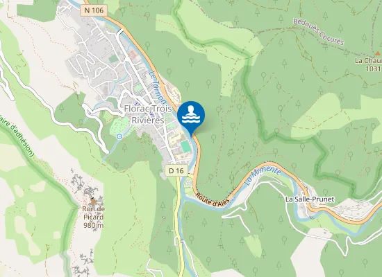 Map of PLAN D'EAU DE FLORAC